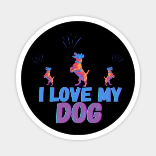 i love my dog Magnet